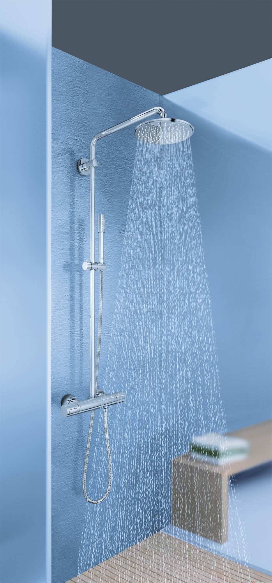 Grohe Spa Rainshower Wall Mounted Shower System With Thermostat