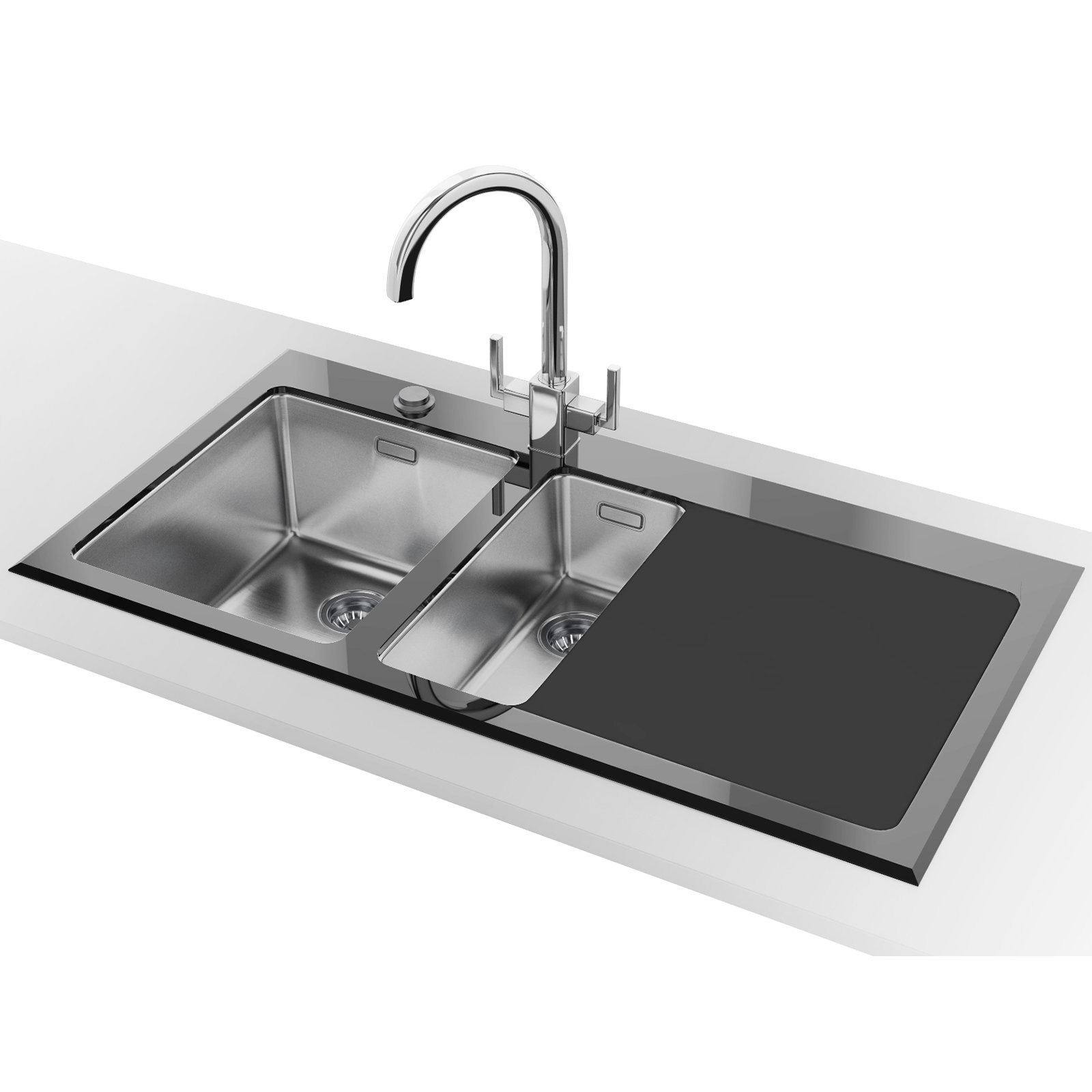 ... glass kitchen sink black glass kitchen sink 1 5 bowl kitchen sink sink