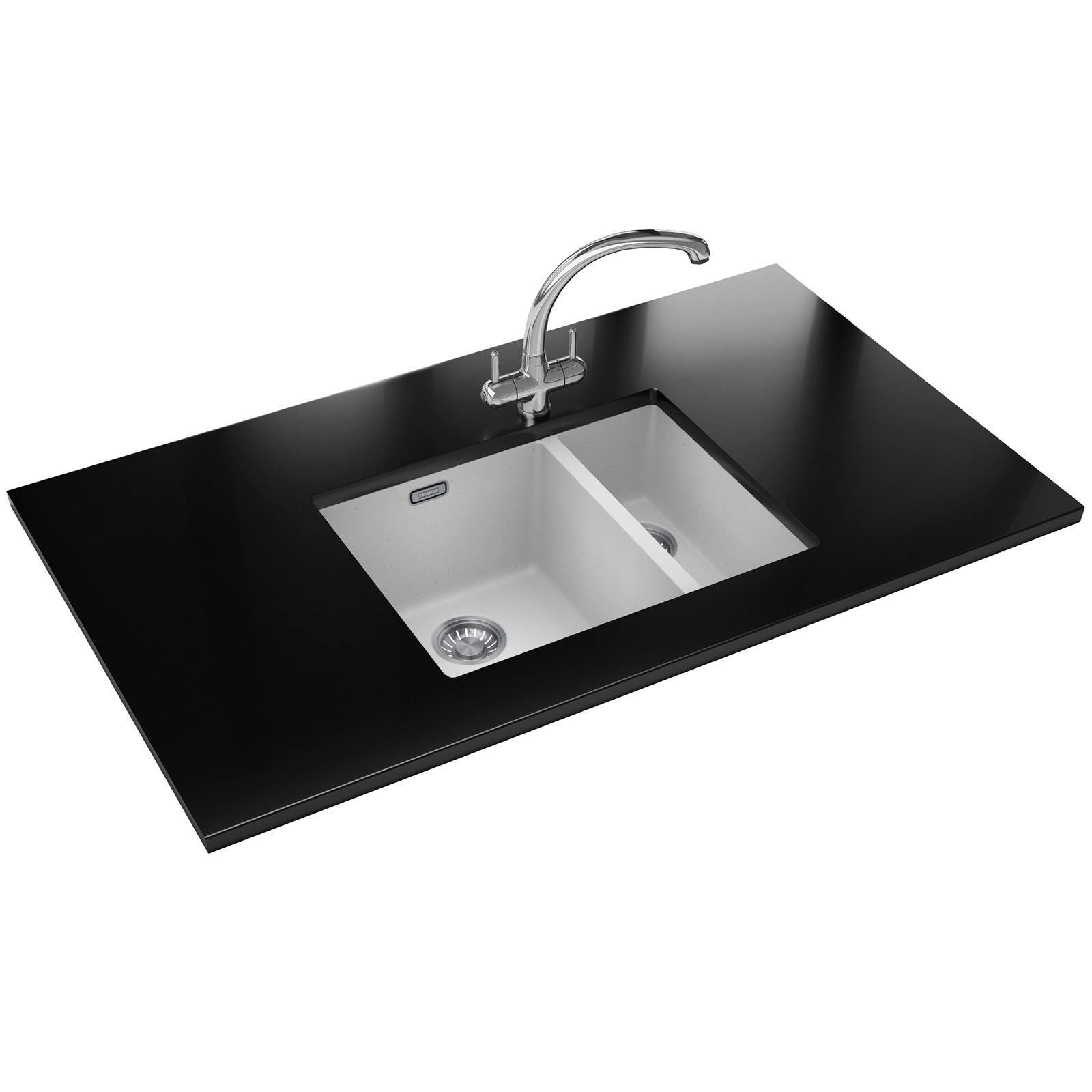 Franke Sirius SID 160 Tectonite 1.5 Bowl White Undermount Sink