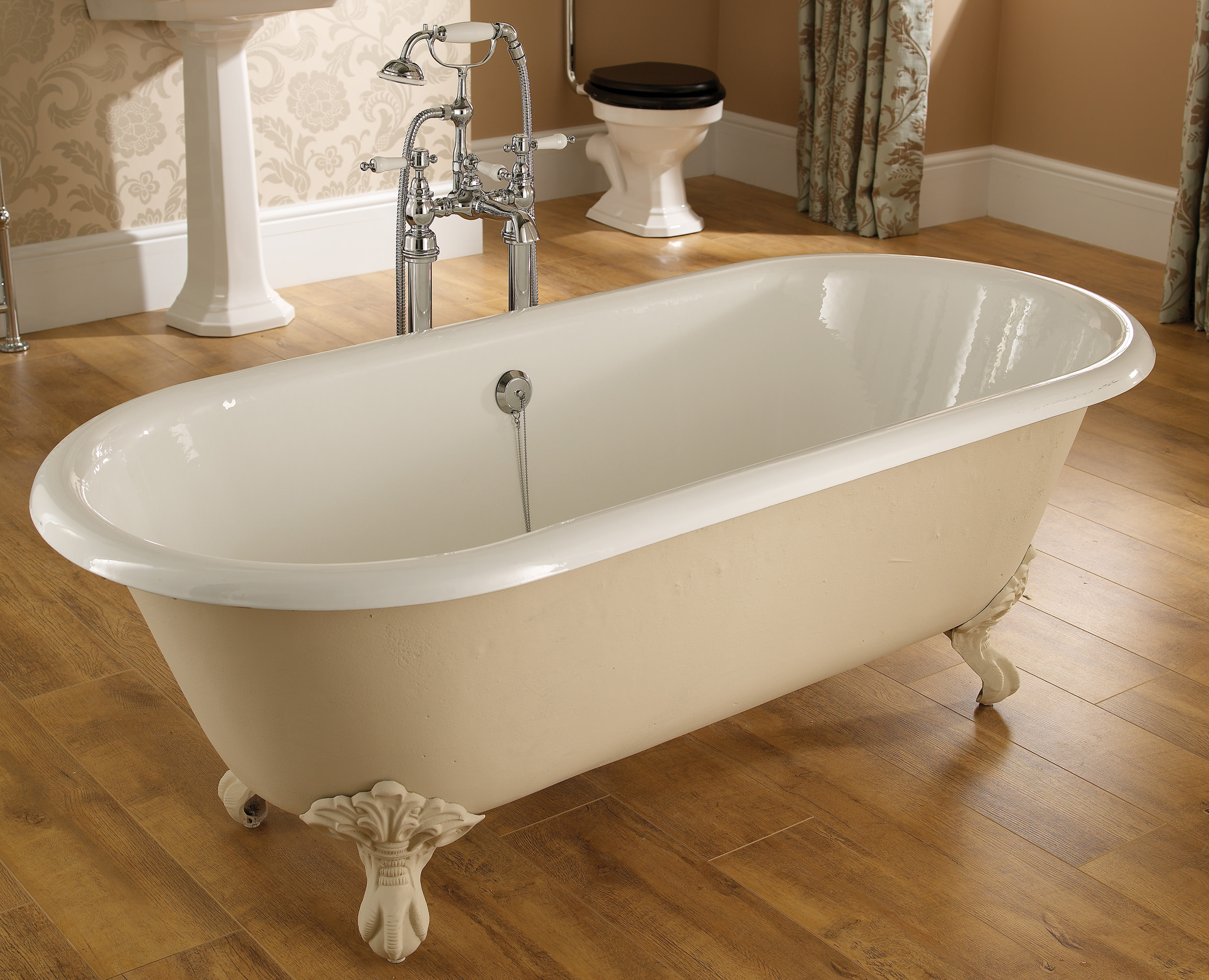 Heritage Oban Double Ended Roll Top Bath With Feet 1760 x 790mm