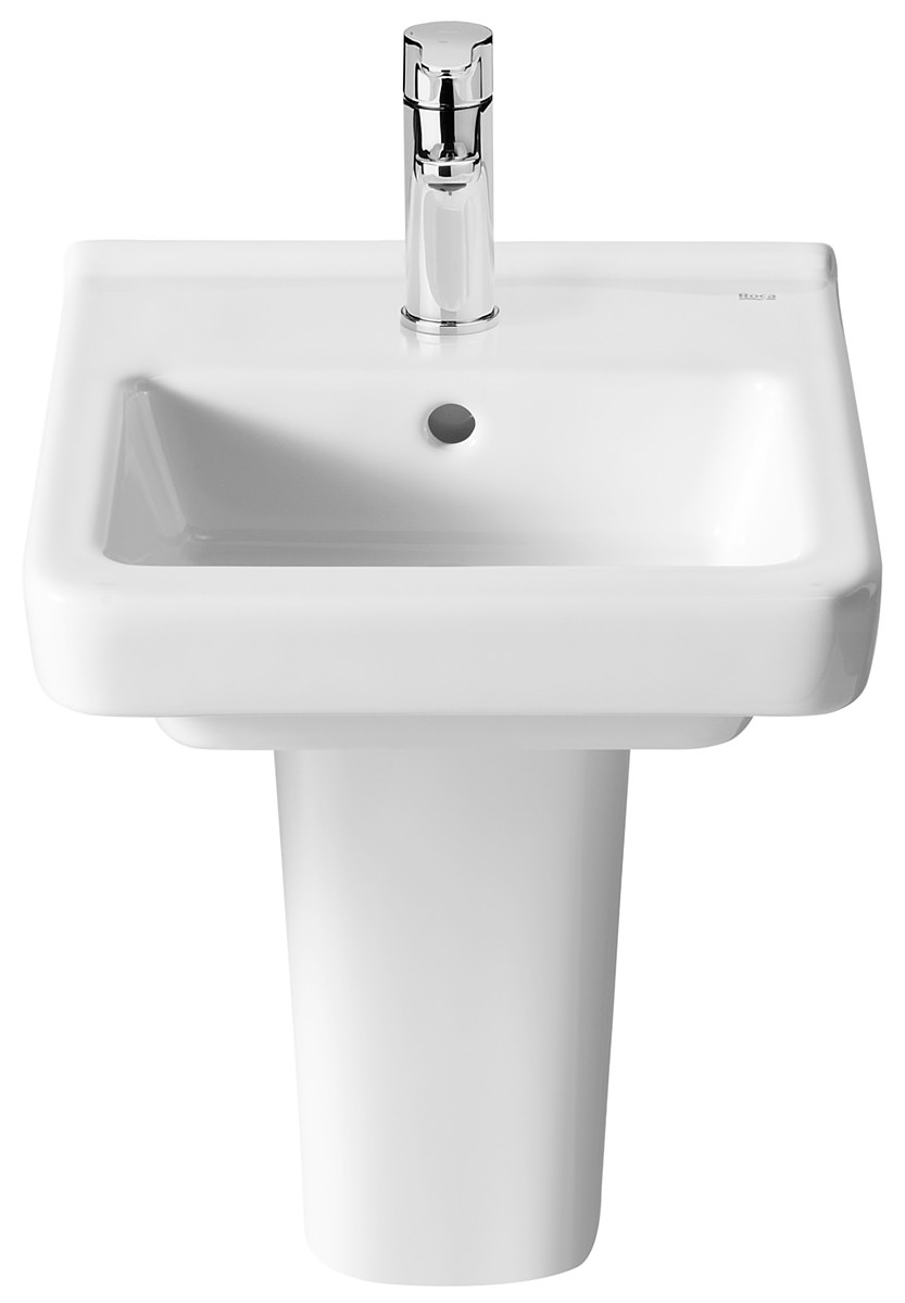 Roca DamaN 350 x 320mm Compact Wall Hung Basin With 1 Tap Hole