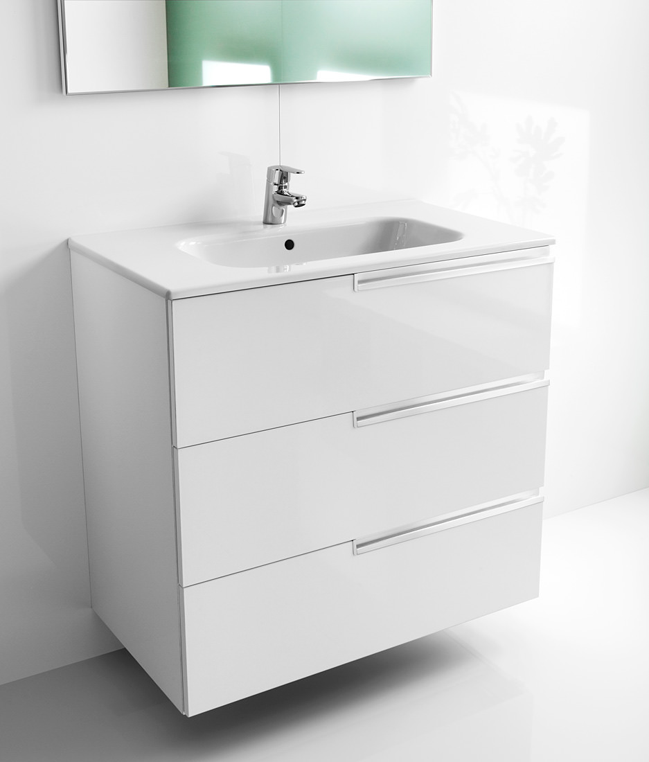 7' vanity bathroom Basin Drawers Roca Unit 600mm And Victoria 3 N With Unik